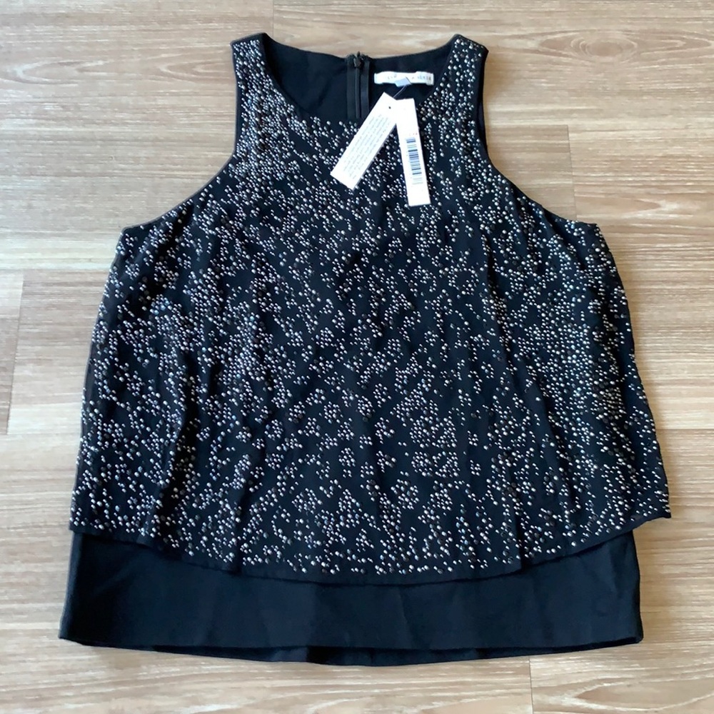 Chelsea & Walker black bedazzled medium blouse